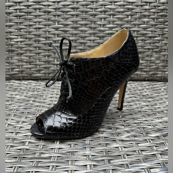 Alexandre Birman Python Peep Toe Lace Up Bootie NEW Retail $755 - Picture 1 of 7